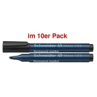10 Permanentmarker Maxx 133 von Schneider, schwarz